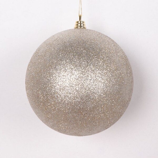 Champagne Glitter Ball Christmas Ornament