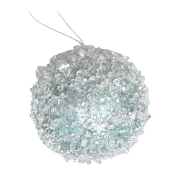 Turquoise Icy Ball Ornament