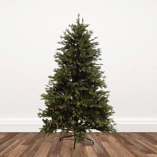 Pre-lit Northern Fraser Fir Artificial Christmas Trees - 6.5-foot