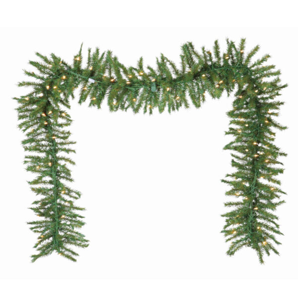 9-foot Winchester Fir Artificial Christmas Garland Pre-lit with Sure Lit Incandescent Lights
