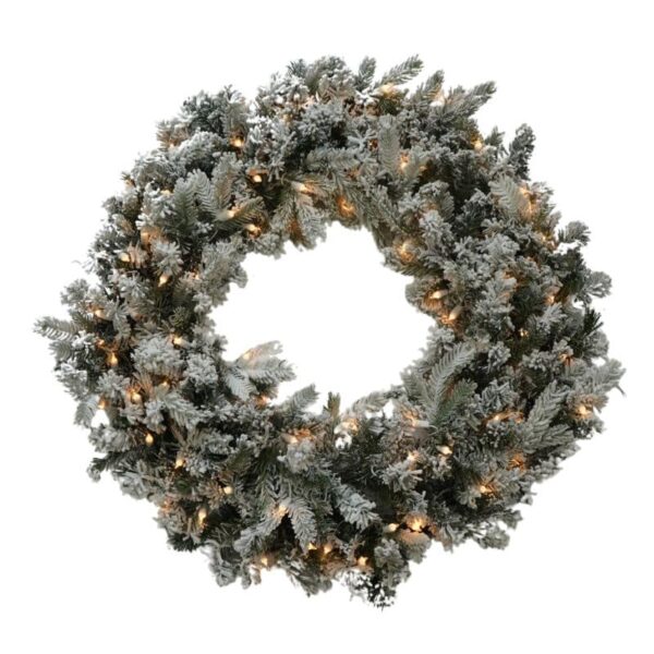Flocked Fraser Fir Wreath