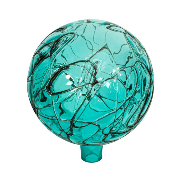 Teal Crackle Gazing Globe