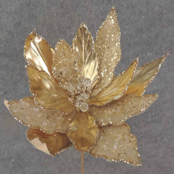 Gold Metallic Poinsettia