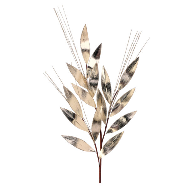 Champagne Metallic Laurel Leaf