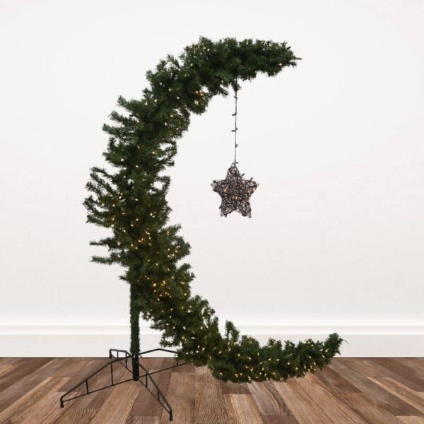 7-foot Crescent Moon Tree Artificial Christmas Tree