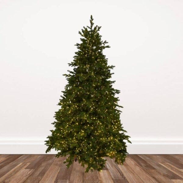 Pacific Coast Fraser Fir Artificial Christmas Trees Pre-lit with Dual-color