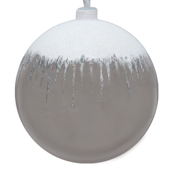 Snowfall Silver Shatter Resistant Ornament