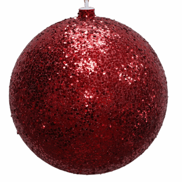 Red Glitter Shatter Resistant Ornament