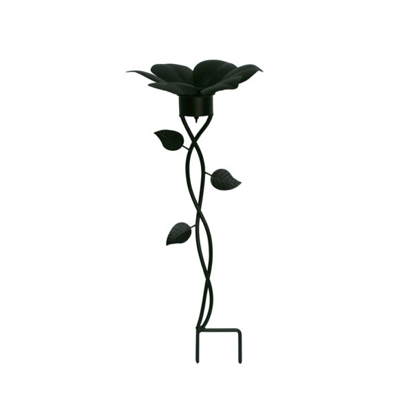 Black Flower Gazing Globe Stand