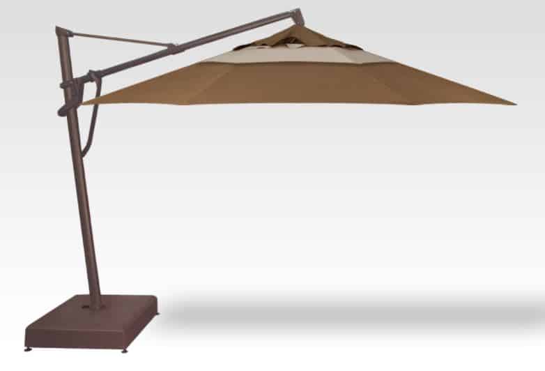 Treasure Garden AKZ 13-foot Cantilever Umbrella with Bronze Base and Frame