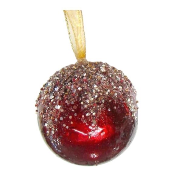 Garnet and Rose Round Ornament