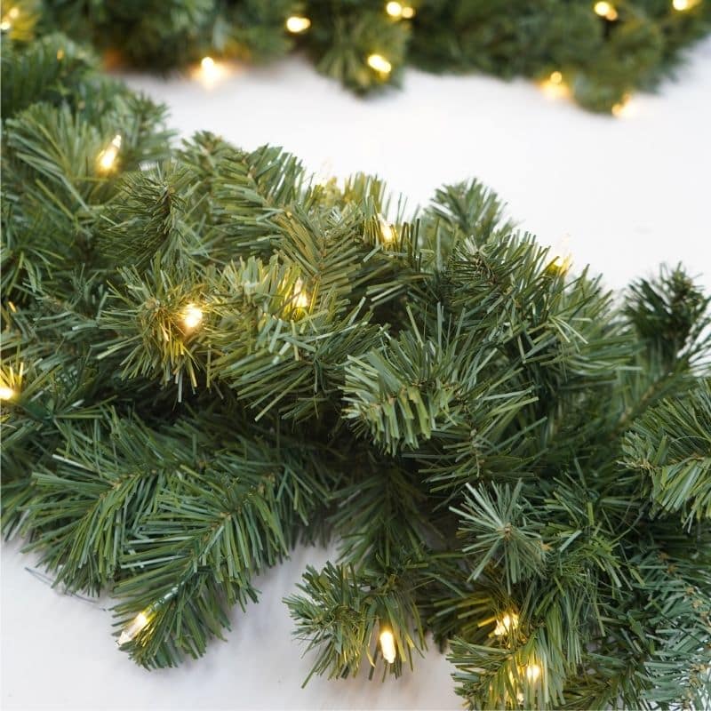 Northern Douglas Fir Garland Pre-lit with Dual-Color Low Voltage LED Lights