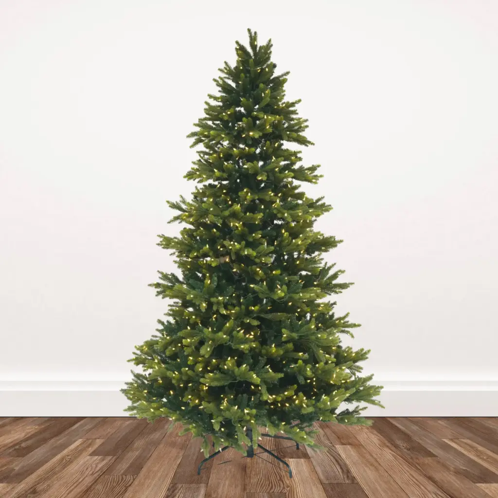 9-foot Layered Fraser Fir Pre-lit with 1400 Dual Color T5 L.E.D. Lights