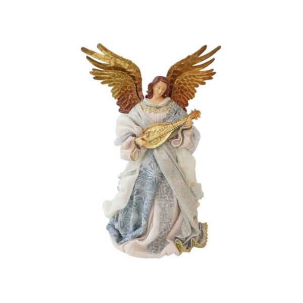 Blue and Silver Angel with Mandolin