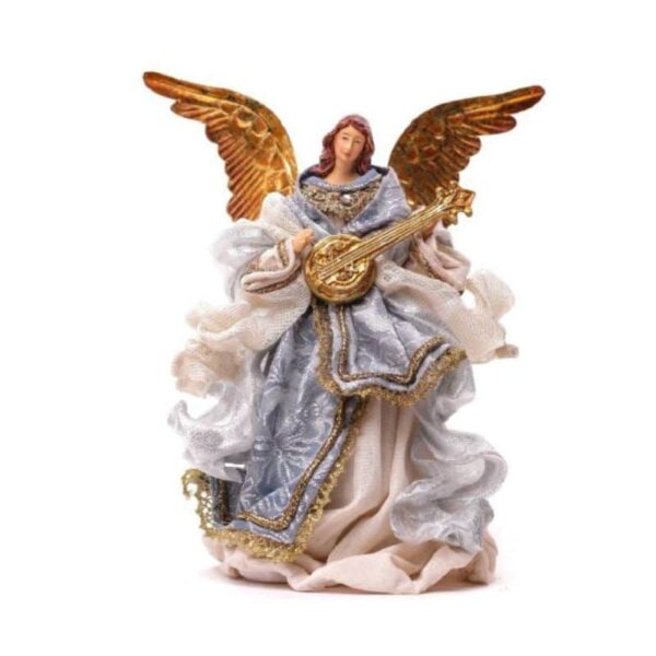 Beige and Blue Angel with Guitar