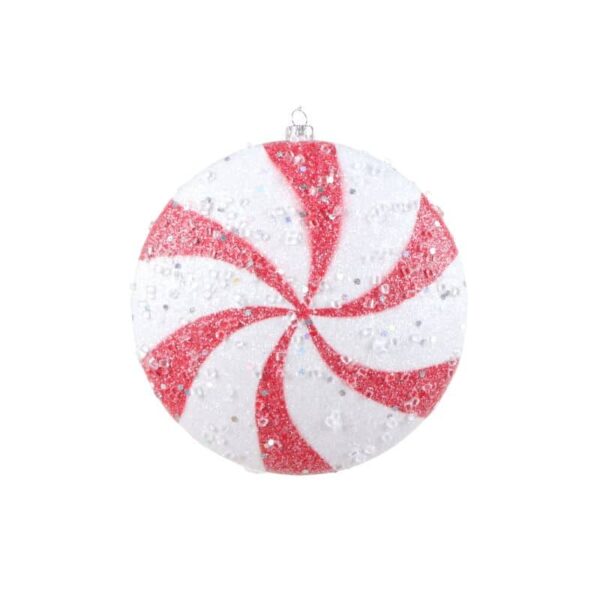 Round Peppermint Christmas Ornament