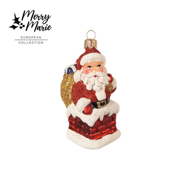 Santa in Chimney Ornament