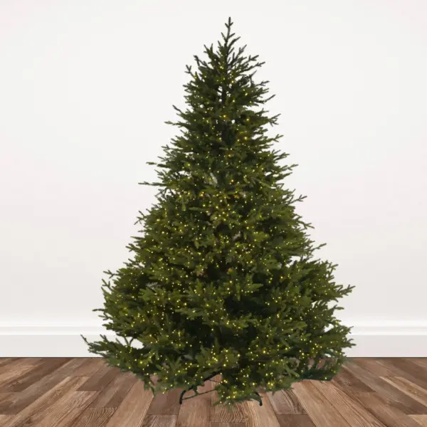 7.5-foot Grand Upswept Fir Pre-lit with 2500 Dual Color 3mm Spider L.E.D. Lights