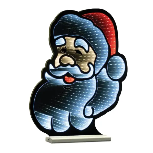 Santa's Face Infinity Light Decoration 24"