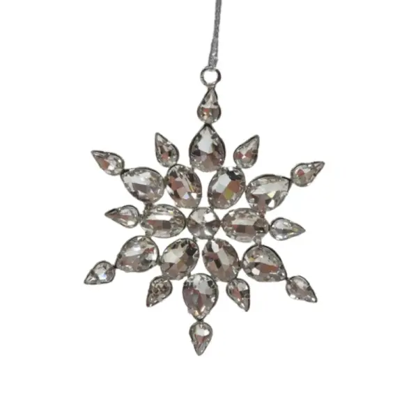 Crystal Snowflake Ornament 4"