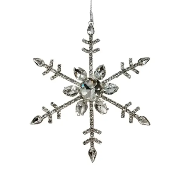 Large Crystal Snowflake Ornament 5.9"
