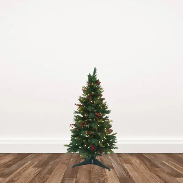 4-foot Decorated Fir Pre-lit with 250 Dual Color T5 L.E.D. Lights