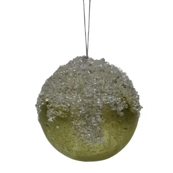 Green Icy Ball Ornament