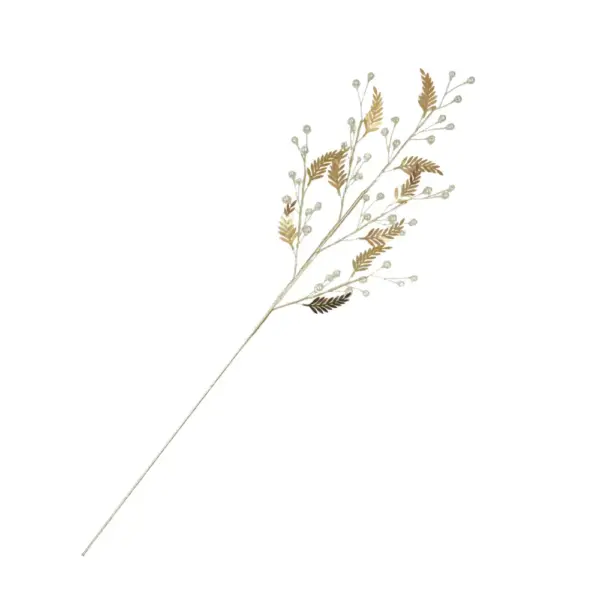 Pearl and Golden Leaf Wire Pick 69cm