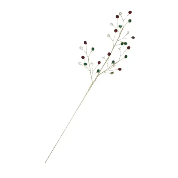 Red and Green Jeweled Pick 54cm
