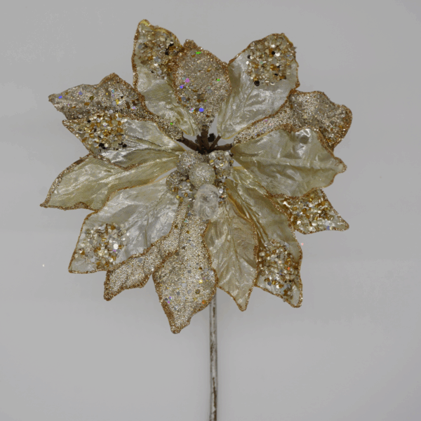 Platinum Glitter Poinsettia