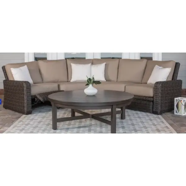 Laurent 5 pc Sectional Sofa set with Left Arm Recliner, 2 armless sections, corner section and Right Arm Loveseat