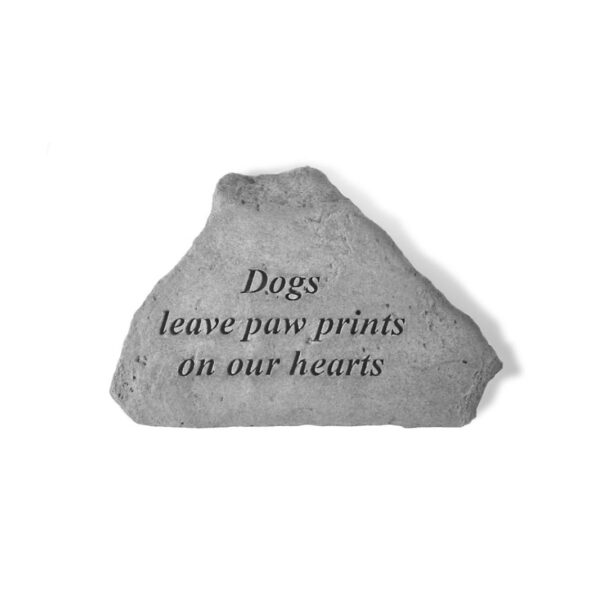 Paw Print Memorial Stone