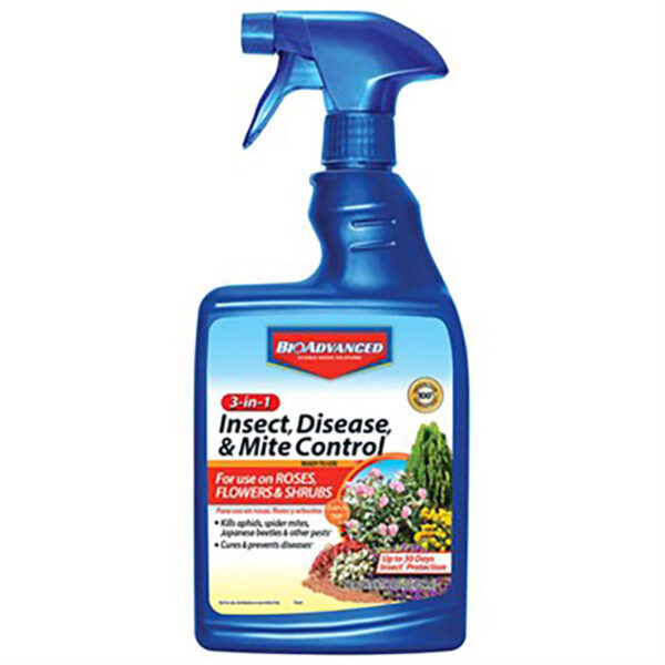 3 in 1 Insect, Disease and Mite Control, 32 ounce trigger sprayer