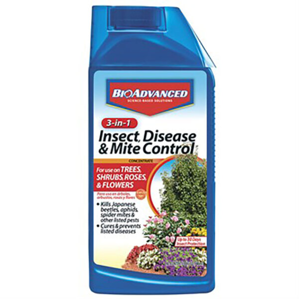 3 in 1 Insect, Disease and Mite Control, 32 ounce concentrate