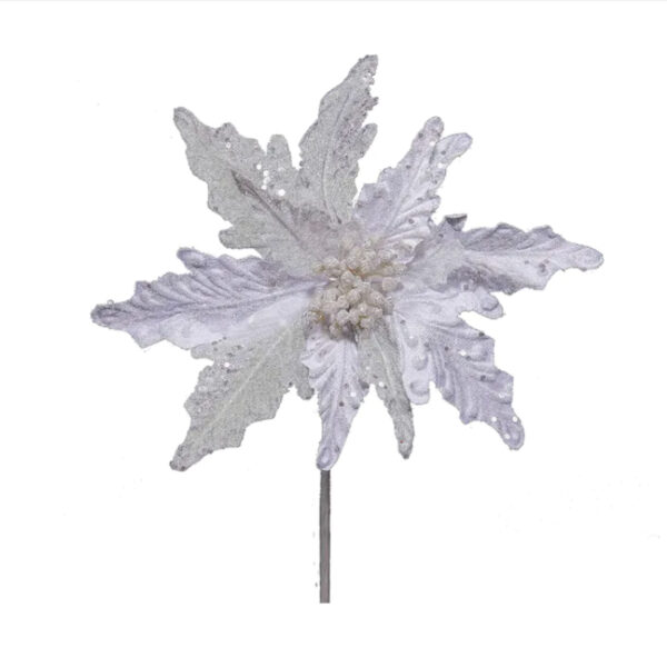 White Glitter Poinsettia