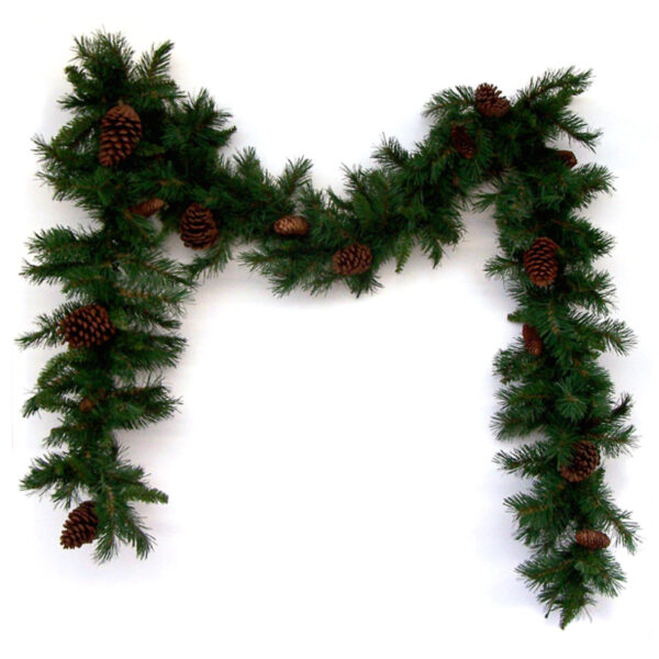 9-foot Anchorage Artificial Christmas Garland with Pine Cones