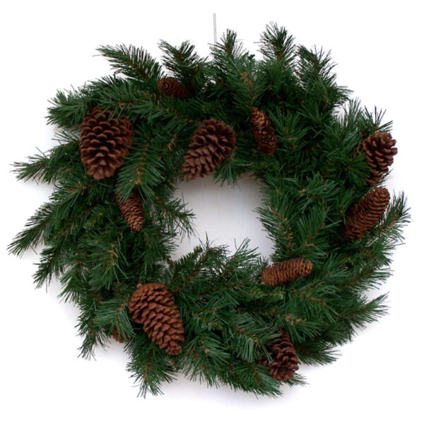Anchorage Artificial Christmas Wreath with Pine Cones