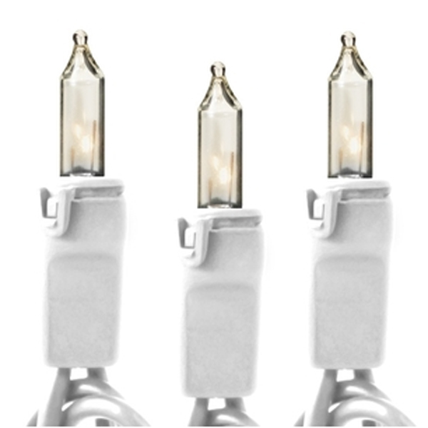105 Light Clear Incandescent Set with White Cord