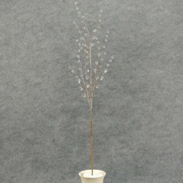 Flock Twig with Facet Bead Spray