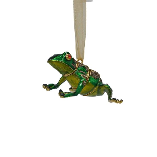 Cloisonne Frog Christmas Ornament