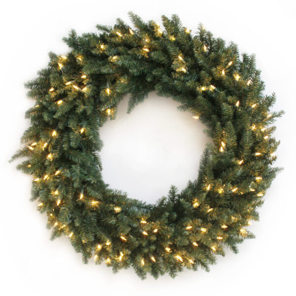 Fraser Fir Artificial Christmas Wreath Pre-lit with Incandescent Lights