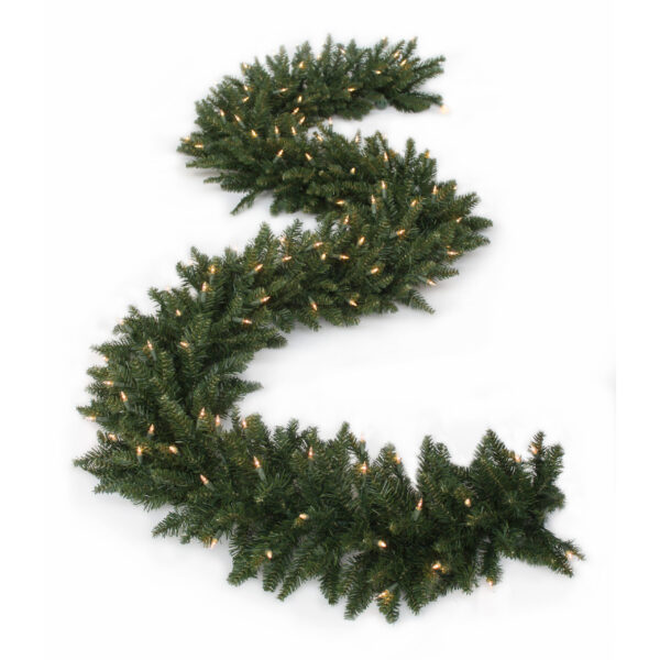 Fraser Fir Artificial Christmas Garland Pre-lit with Incandescent Lights