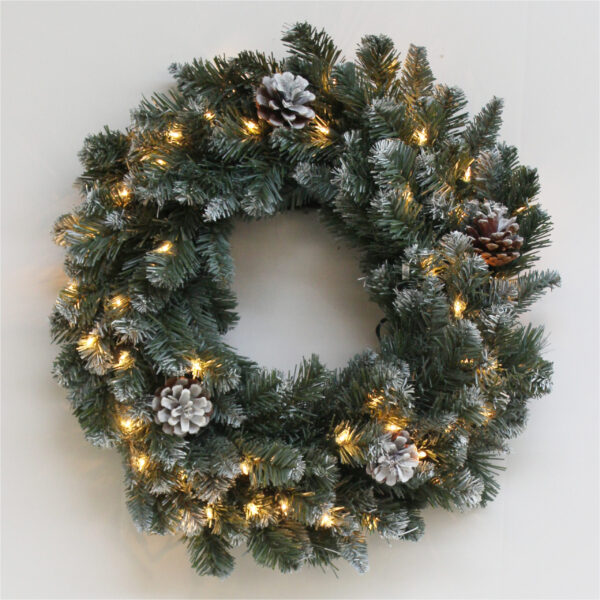 Royal Majestic Fir Artificial Christmas Wreath Pre-lit with Incandescent Lights