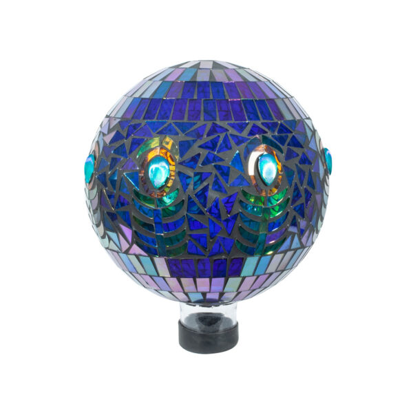 Colorful Peacock Mosaic Gazing Globe