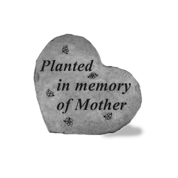 Heart-Shaped Mother Memorial Stone