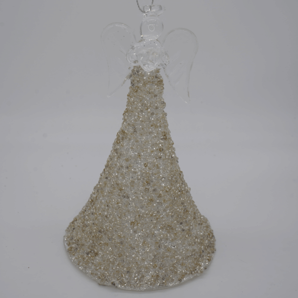 Glitter Angel Christmas Ornament