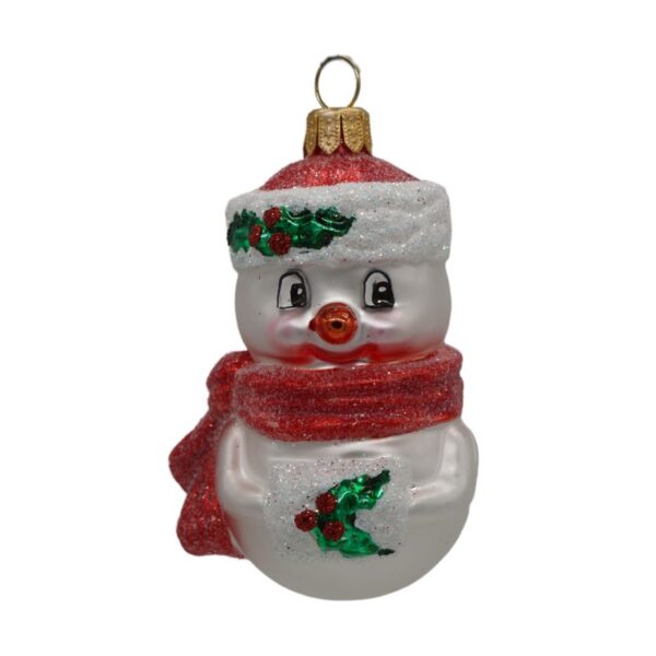 Glass Snowgirl Ornament