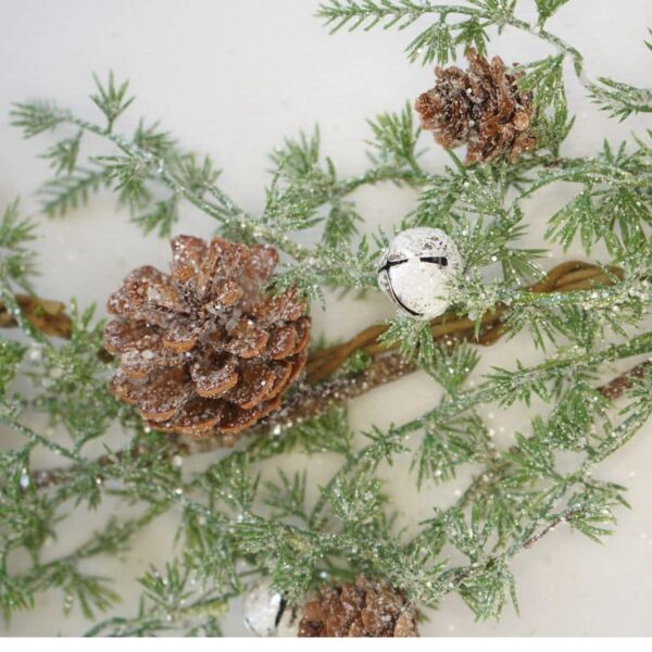 Ming Pine Garland with Silver Glitter 54"