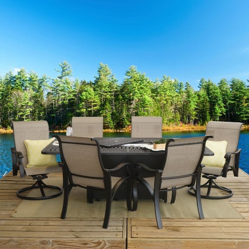 Somerset 7-piece Patio Furniture Sling Dining Set