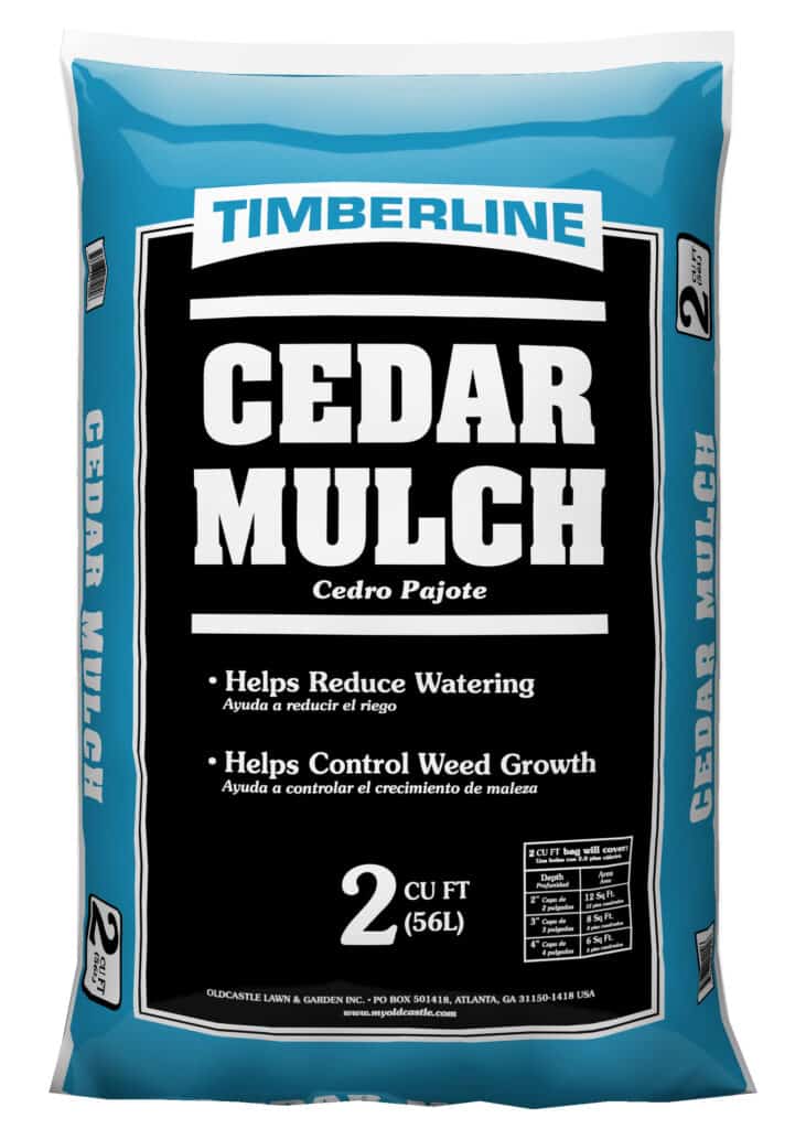 Timberline Cedar Shredded Mulch, 2 cubic foot bag